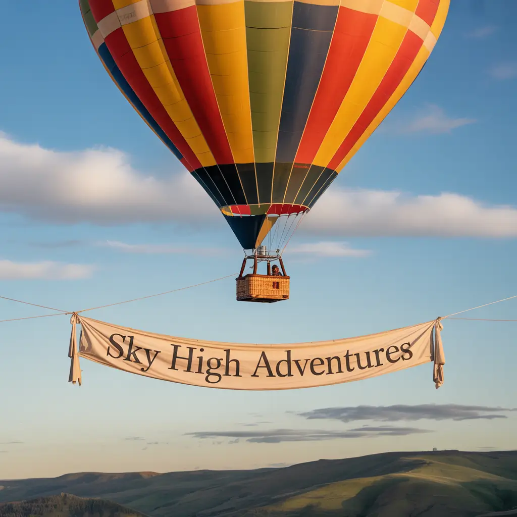 A serene view from the hot air balloon basket, emphasizing safety and peace.